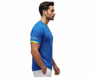 Breathable Mesh Panel Crew Neck Performance T-Shirt - Image 3