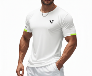 Breathable Mesh Panel Crew Neck Performance T-Shirt - Image 5