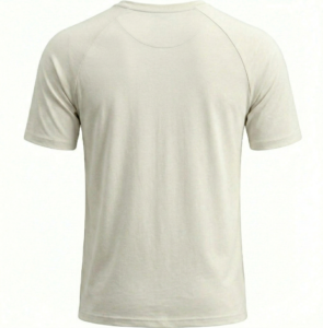 A high-performance men's athletic v-neck t-shirt featuring a minimalist chest logo and a modern curved longline hem for an elongated silhouette.