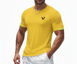 Breathable Mesh Panel Crew Neck Performance T-Shirt