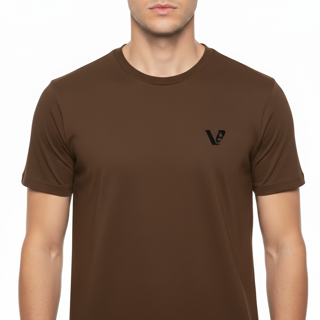A high-quality lightweight cotton jersey t-shirt with a minimalist logo on the chest, featuring a tailored regular fit and premium construction.