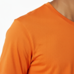 A high-quality men's short-sleeve v-neck t-shirt featuring a minimalist chest logo and a classic straight-cut bottom hem for a clean, regular fit.