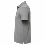 A high-performance men's quick-dry athletic polo featuring a three-button placket, a minimalist chest logo, and a traditional straight-cut bottom hem.