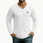 A high-performance men's muscle slim-fit t-shirt featuring a minimalist chest logo and a modern curved longline hem for an elongated silhouette.