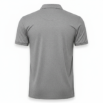 A high-performance men's quick-dry athletic polo featuring a three-button placket, a minimalist chest logo, and a traditional straight-cut bottom hem.