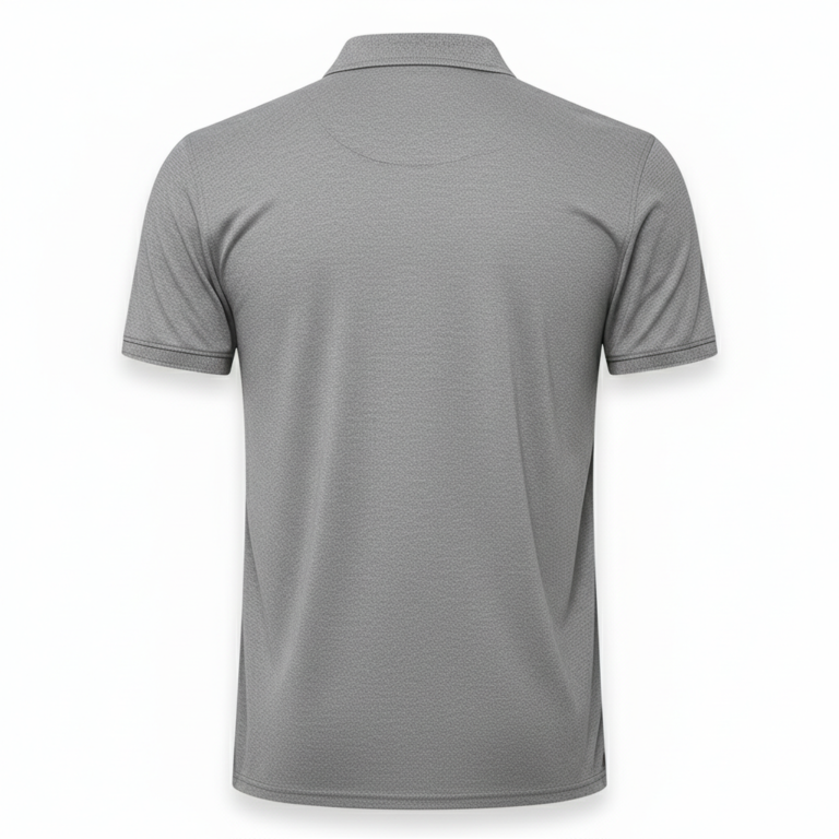 A high-performance men's quick-dry athletic polo featuring a three-button placket, a minimalist chest logo, and a traditional straight-cut bottom hem.