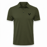 A high-performance men's quick-dry athletic polo featuring a three-button placket, a minimalist chest logo, and a traditional straight-cut bottom hem.