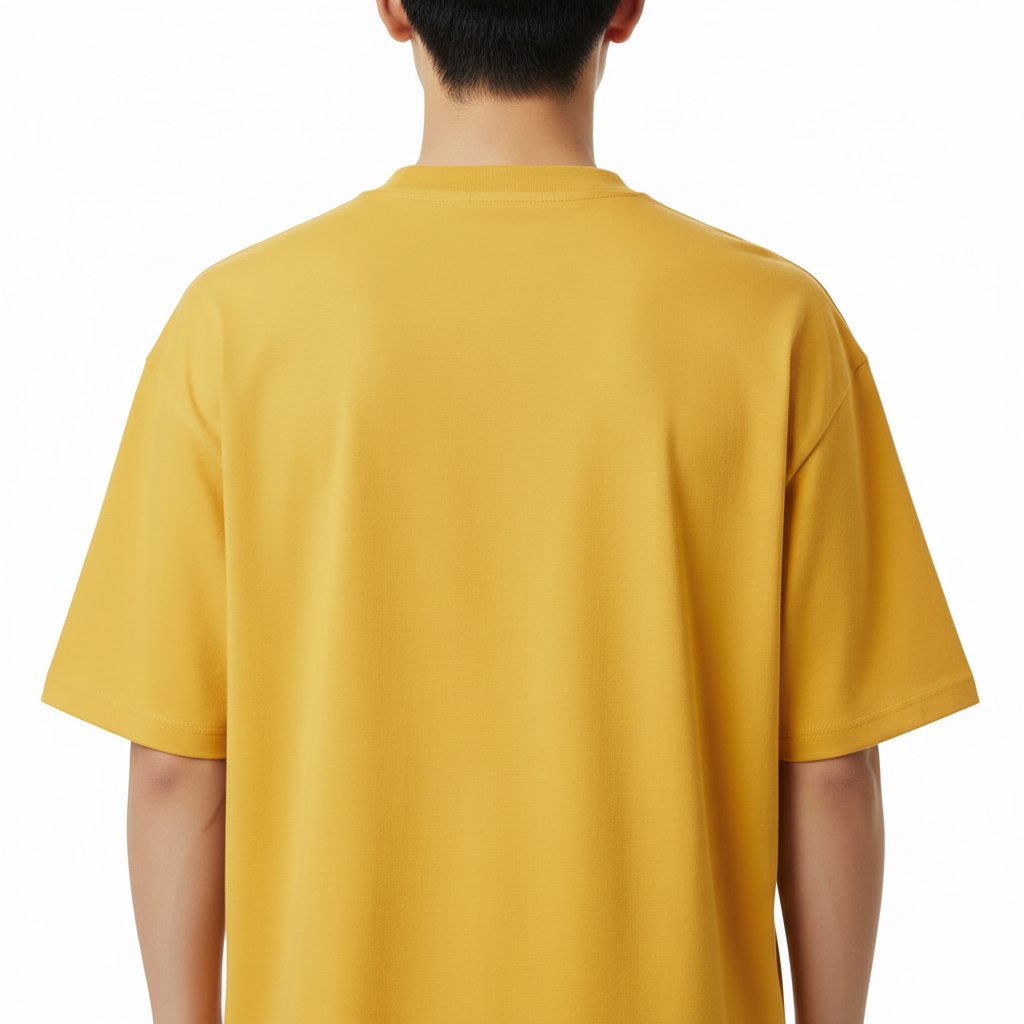 oversized t-shirt featuring a geometric mountain peak and sun graphic on the chest with a small black VALE logo.