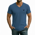A high-performance men's athletic muscle fit t-shirt featuring a minimalist chest logo and a modern curved longline hem for an elongated silhouette.