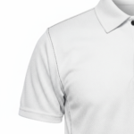 A high-performance men's technical golf polo with a three-button placket, minimalist chest logo, and a traditional straight-cut bottom hem.