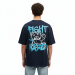 "Fight Hard Trust" Graffiti Bear Oversized T-Shirt - Image 5