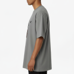 Inverted Dark Red Rose Graphic Oversized T-Shirt - Image 4