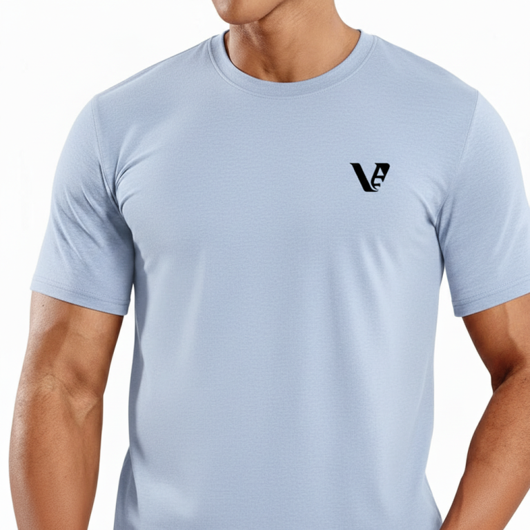 A high-performance lightweight polyester jersey t-shirt featuring a minimalist logo on the chest and a modern athletic tailored fit.