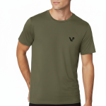 A high-quality lightweight cotton jersey t-shirt with a minimalist logo on the chest, featuring a tailored fit and premium construction.