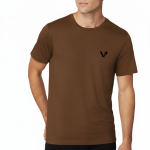 A high-quality lightweight cotton jersey t-shirt with a minimalist logo on the chest, featuring a tailored fit and premium construction.