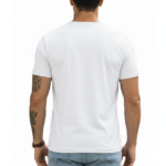 A high-performance men's muscle slim fit t-shirt with a minimalist chest logo and a modern curved longline hem.