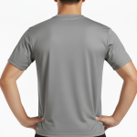 A high-quality interlock lightweight cotton t-shirt with a minimalist logo on the chest, featuring a tailored regular fit and smooth performance fabric.