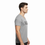 Man wearing VALE branded slim-fit t-shirt