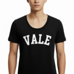 Men's deep scoop neck t-shirt in textured pique cotton, athletic slim fit, shown in maroon and brown.