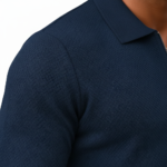 Men's 2-piece breathable cotton tracksuit featuring a quarter-zip polo shirt and matching joggers with a gold Tree of Life compass logo, available in Navy, Maroon, and Orange.