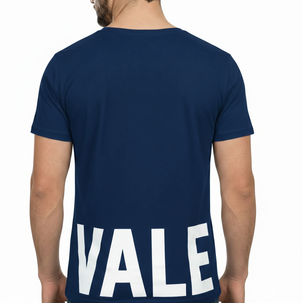 Men's Premium Deep Scoop Neck Pique Cotton T-Shirt Close-up of a deep scoop neck shirt showing high-grade pique cotton texture.