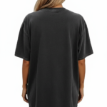 Oversized vintage washed cotton t-shirt featuring a skeleton lying in a coffin with "VALE BETTER" text, available in charcoal black, maroon burgundy, and slate gray.