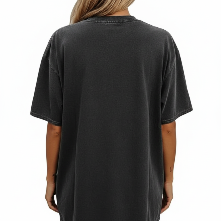 Oversized vintage washed cotton t-shirt featuring a skeleton lying in a coffin with "VALE BETTER" text, available in charcoal black, maroon burgundy, and slate gray.