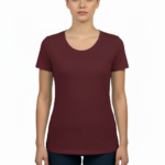 Close-up and full-length views of a men's athletic slim-fit button-down shirt made of breathable cotton, featuring a detailed geometric tribal print in brown, maroon, and orange.