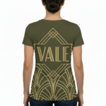 Close-up and full-length views of a men's athletic slim-fit button-down shirt made of breathable cotton, featuring a detailed geometric tribal print in brown, maroon, and orange.