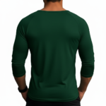 Men's slim fit 3/4 sleeve raglan shirt with green argyle pattern and "Vale" logo, 100% breathable cotton.