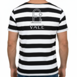 Men's open-collar buttonless pique polo shirt with contrast tipping stripes on the collar and sleeves, available in brown, maroon, and orange.