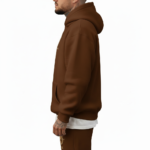 Men's oversized 2-piece tracksuit featuring a breathable cotton hoodie and joggers with gold VALE Tree of Life compass logo, available in Mocha Brown, Sand Beige, and Fuchsia Pink.