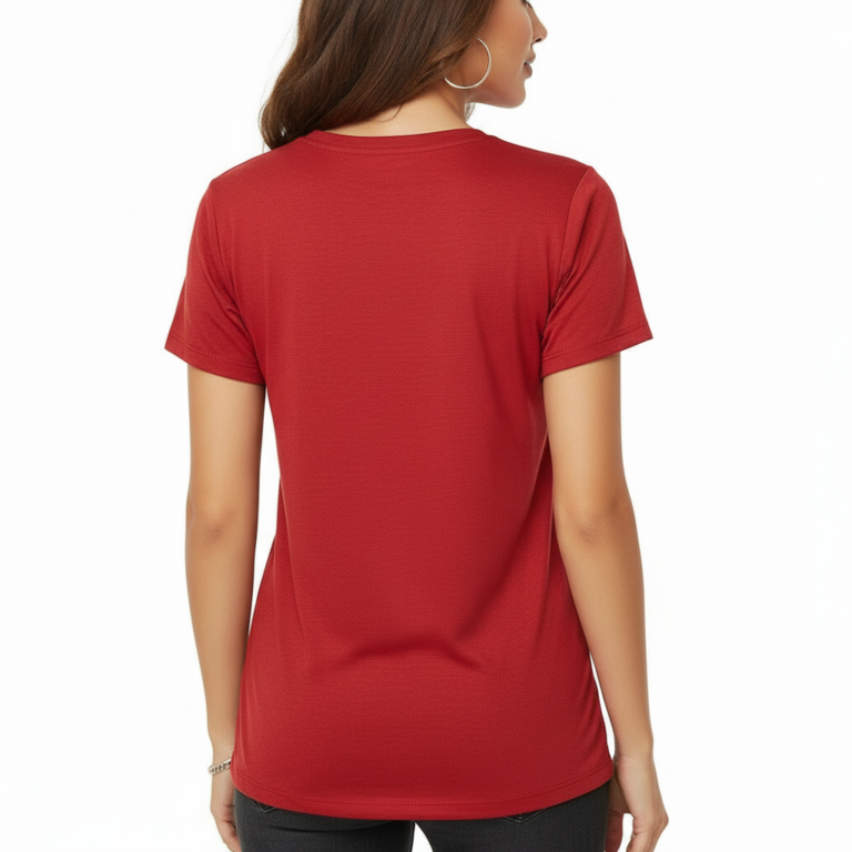 Person wearing a VALE graphic breathable cotton t-shirt in green, brown, and red colors with vintage floral design.