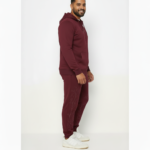 Men's designer breathable cotton tracksuit set featuring a full-zip hoodie and joggers with a silver branching line-art print and VALE cursive branding. Caption: Elevate your casual style with our artistic branch-print tracksuit—crafted from breathable cotton for ultimate all-day comfort.