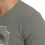 Men's VALE Traveler's Goods vintage graphic t-shirt in breathable cotton, athletic slim fit, bound for adventure theme.