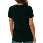 Women's breathable cotton T-shirt featuring "Vale" floral graphic design in Black, Maroon, and Beige colors.