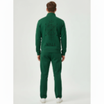 Men's premium minimalist cotton tracksuit featuring a full-zip hoodie and slim-fit joggers with subtle branding on breathable fabric.