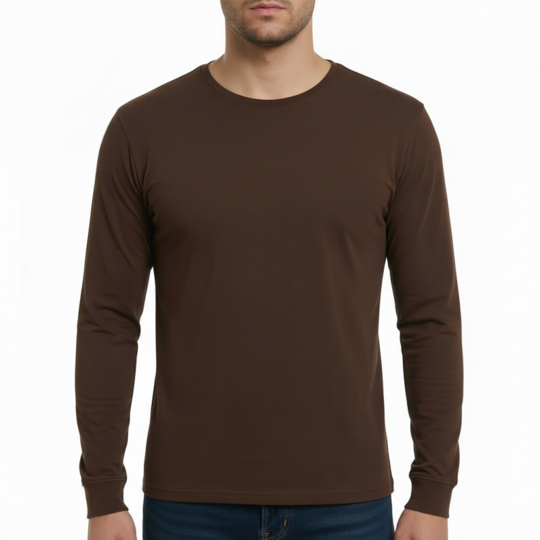 Back view of a man wearing a VALE graphic long-sleeve cotton shirt featuring a vintage gate design and Roman numerals MCMXCIX.