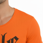 Men's Vale Gothic graphic t-shirt in breathable cotton, featuring a shield and key emblem, available in Olive, Orange, and Beige.