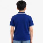 Boys Blue Polo Shirt – Premium Cotton Short Sleeve Kids Collar T-Shirt | Casual Wear - Image 2