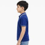 Boys Blue Polo Shirt – Premium Cotton Short Sleeve Kids Collar T-Shirt Casual Wear