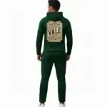 Men Green Tracksuit Hoodie Set | Slim Fit Gym & Casual Wear